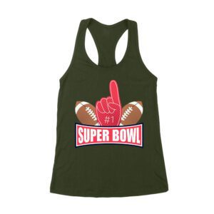 Championship Game Day Football T-Shirt ? Perfect Fan Apparel for Sports Lovers & Big Game Celebrations Women's Racerback Tank Top
