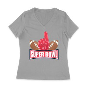 Championship Game Day Football T-Shirt ? Perfect Fan Apparel for Sports Lovers & Big Game Celebrations Women Jersey V-Neck
