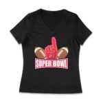 Championship Game Day Football T-Shirt ? Perfect Fan Apparel for Sports Lovers & Big Game Celebrations Women Jersey V-Neck – Viva Party