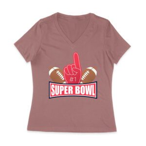 Championship Game Day Football T-Shirt ? Perfect Fan Apparel for Sports Lovers & Big Game Celebrations Women Jersey V-Neck