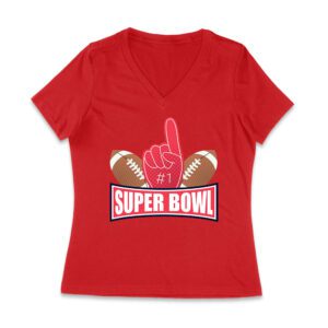 Championship Game Day Football T-Shirt ? Perfect Fan Apparel for Sports Lovers & Big Game Celebrations Women Jersey V-Neck