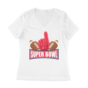 Championship Game Day Football T-Shirt ? Perfect Fan Apparel for Sports Lovers & Big Game Celebrations Women Jersey V-Neck