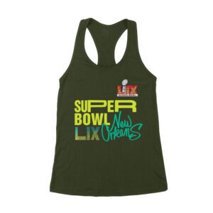 My First Big Game Football T-Shirt ? Fun Game Day Outfit for New Fans & Sports Lovers Women's Racerback Tank Top