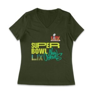 My First Big Game Football T-Shirt ? Fun Game Day Outfit for New Fans & Sports Lovers Women Jersey V-Neck