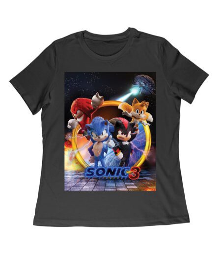 Sonic the Hedgehog and Friends T-Shirt - Dynamic Team Adventure Design for Gamers and Animation Fans Women Relaxed – Viva Party
