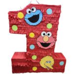 Sesame Street Pinata, 3 Feet Large Number One Shaped Pinata – Viva Party