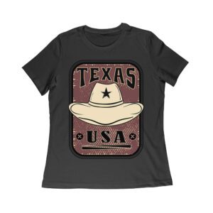 Texas USA Cowboy Hat Design - Vintage Western Style T-Shirt for Texas Pride and Souvenir Lovers Women Relaxed – Viva Party