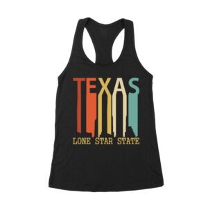 Texas Lone Star State T-Shirt - Iconic Texan Pride Apparel for Southern Spirit and Heritage Lovers Women's Racerback Tank Top – Viva Party