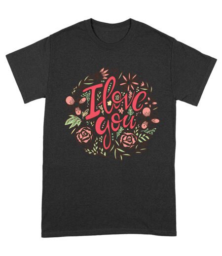 I Love You T-Shirt - Romantic Valentine's Day Gift, Cute Heart Design, Perfect Love Outfit for Couples, Him or Her Unisex Adult – Viva Party