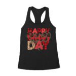Happy Valentine's Day T-Shirt - Cute Heart Design, Romantic Gift for Couples, Perfect Love-Themed Outfit for Him or Her Women's Racerback Tank Top – Viva Party