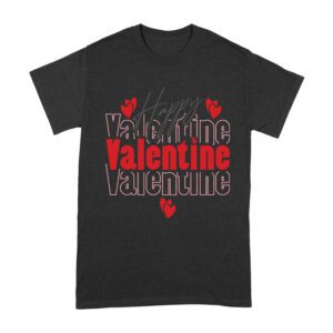 Happy Valentine T-Shirt - Romantic Heart Design, Cute Gift for Couples, Perfect Love-Themed Outfit for Him or Her Unisex Adult – Viva Party