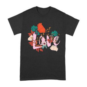 Love with Flowers Design T-Shirt - Romantic Gift Idea, Cute Valentine's Day Outfit for Couples, Perfect for Him or Her Unisex Adult – Viva Party