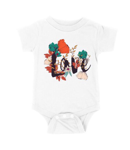 Love with Flowers Design T-Shirt