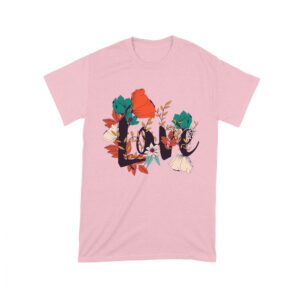 Love with Flowers Design T-Shirt