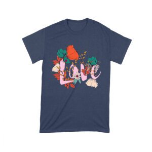 Love with Flowers Design T-Shirt