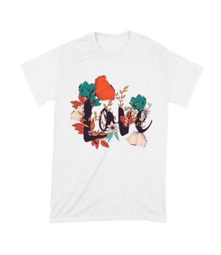 Love with Flowers Design T-Shirt