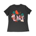 Love with Flowers Design T-Shirt - Romantic Gift Idea, Cute Valentine's Day Outfit for Couples, Perfect for Him or Her Women Relaxed – Viva Party