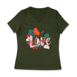 Love with Flowers Design T-Shirt