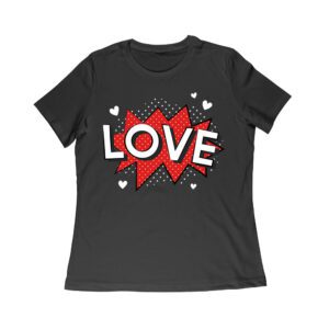 Love T-Shirt - Bold Comic Style Design, Cute Valentine's Day Gift, Fun Romantic Outfit for Couples, Him or Her Women Relaxed – Viva Party
