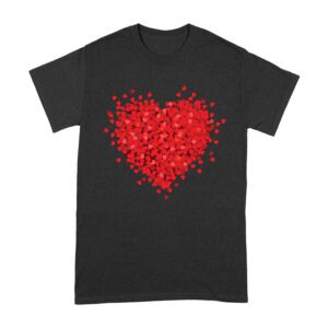 Heart of Love Design Valentine T-Shirt - Romantic Red Heart Gift Idea Unisex Adult – Viva Party