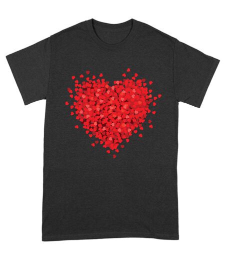 Heart of Love Design Valentine T-Shirt - Romantic Red Heart Gift Idea Unisex Adult – Viva Party