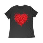 Heart of Love Design Valentine T-Shirt - Romantic Red Heart Gift Idea Women Relaxed – Viva Party
