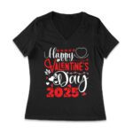 Happy Valentine's Day 2025 T-Shirt - Festive Love-Themed Shirt for Couples, Women, Men, and Kids - Perfect Holiday Gift Idea Women Jersey V-Neck – Viva Party