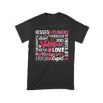 Kisses, Flowers, and Cherish T-Shirt - Thoughtful Valentine's Day Gift with Heart, XOXO, and Love Design for Couples, Women, and Men Unisex Toddler – Viva Party