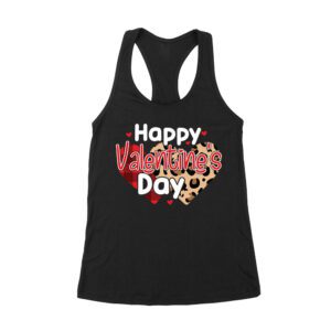 Happy Valentine's Day T-Shirt - Romantic and Festive Love-Themed Shirt for Women, Men, Couples, and Special Celebrations Women's Racerback Tank Top – Viva Party