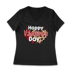 Happy Valentine's Day T-Shirt - Romantic and Festive Love-Themed Shirt for Women, Men, Couples, and Special Celebrations Women Jersey V-Neck – Viva Party