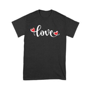 Love T-Shirt - Simple and Elegant Heart-Themed Design for Women, Men, Couples, and Everyday Wear Unisex Youth – Viva Party