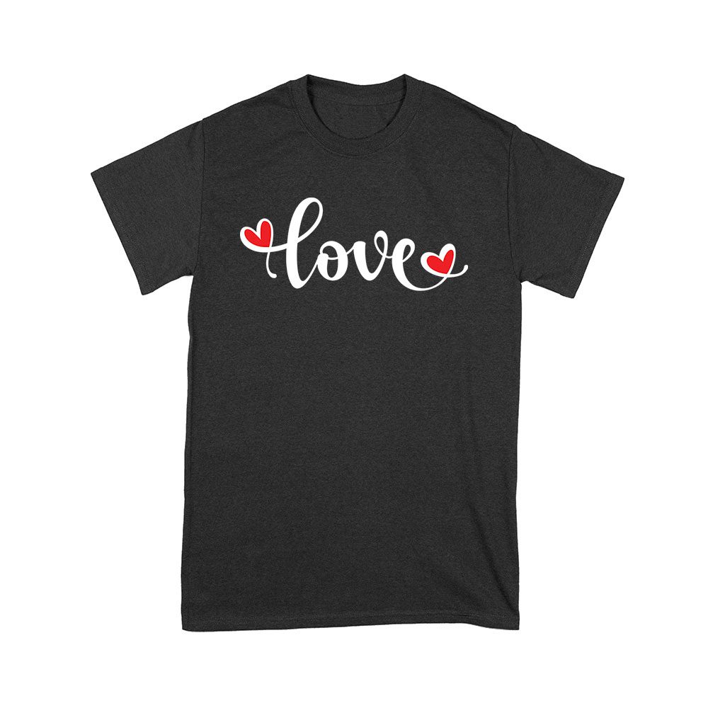 Vln-07_Y-Black.jpg Love T-Shirt - Simple And Elegant Heart-Themed Design For Women, Men, Couples, And Everyday Wear Unisex Youth – Viva Party