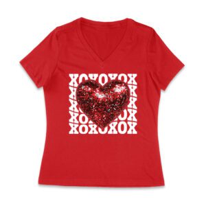 XOXO with Red Heart T-Shirt