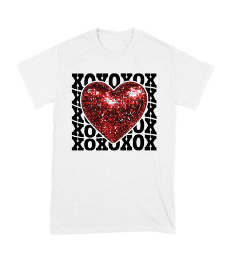 XOXO with Red Heart T-Shirt