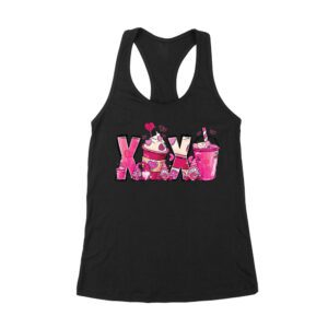 XOXO T-Shirt - Minimalist Love-Themed Design for Women, Men, Couples, and Special Romantic Occasions Women's Racerback Tank Top – Viva Party