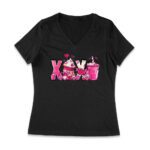 XOXO T-Shirt - Minimalist Love-Themed Design for Women, Men, Couples, and Special Romantic Occasions Women Jersey V-Neck – Viva Party