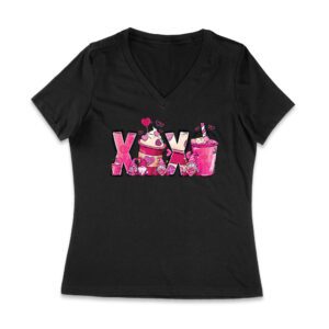 XOXO T-Shirt - Minimalist Love-Themed Design for Women, Men, Couples, and Special Romantic Occasions Women Jersey V-Neck – Viva Party