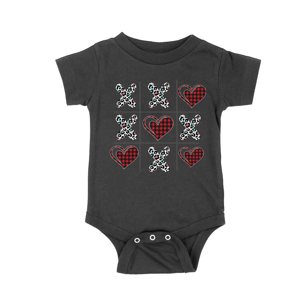 Vln-18_Rs-Black.jpg Valentine'S Day T-Shirt ? Plaid Hearts &Amp;Amp; Leopard Print Xo Design, Cute Romantic Gift For Couples Unisex Baby Jersey – Viva Party