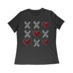 Valentine's Day T-Shirt ? Plaid Hearts & Leopard Print XO Design, Cute Romantic Gift for Couples Women Relaxed – Viva Party
