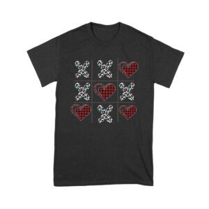 Valentine's Day T-Shirt ? Plaid Hearts & Leopard Print XO Design, Cute Romantic Gift for Couples Unisex Youth – Viva Party