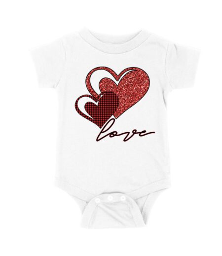 Love Heart Design T-Shirt ? Cute and Romantic Valentine's Day Gift for Couples Unisex Baby Jersey