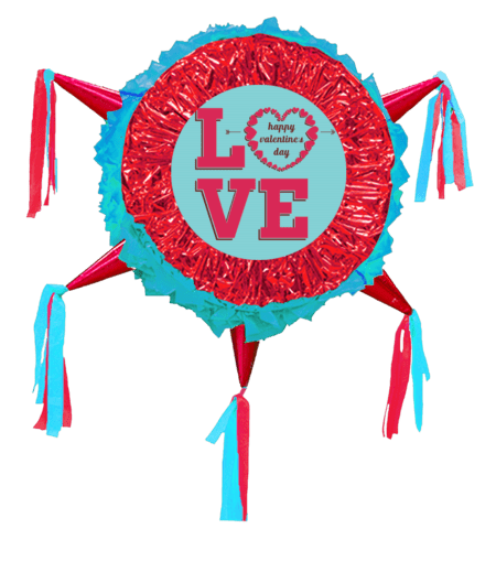 Valentine's Day Pinata, Happy Valentine, Te Amo, I Love You Drum Pinata 24 Inch – Viva Party