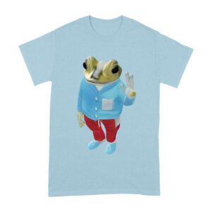 Bad Bunny Frog Design Graphic T-Shirt, Trendy Style, Comfortable Cotton Tee, Cool Frog Design for Music and Animal Lovers Unisex Adult