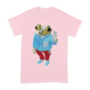 Bad Bunny Frog Design Graphic T-Shirt, Trendy Style, Comfortable Cotton Tee, Cool Frog Design for Music and Animal Lovers Unisex Adult