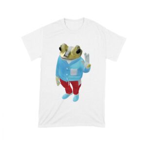 Bad Bunny Frog Design Graphic T-Shirt, Trendy Style, Comfortable Cotton Tee, Cool Frog Design for Music and Animal Lovers Unisex Toddler
