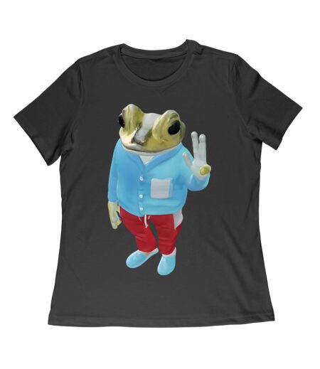 Bad Bunny Frog Design Graphic T-Shirt, Trendy Style, Comfortable Cotton Tee, Cool Frog Design for Music and Animal Lovers Women Relaxed – Viva Party
