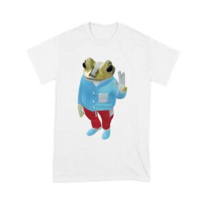 Bad Bunny Frog Design Graphic T-Shirt, Trendy Style, Comfortable Cotton Tee, Cool Frog Design for Music and Animal Lovers Unisex Youth