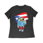 Bad Bunny Inspired Frog with Puerto Rico Flag Graphic T-Shirt, Trendy Design, Comfortable Cotton Tee, Cool Style for Music and Culture Lovers Women Relaxed – Viva Party