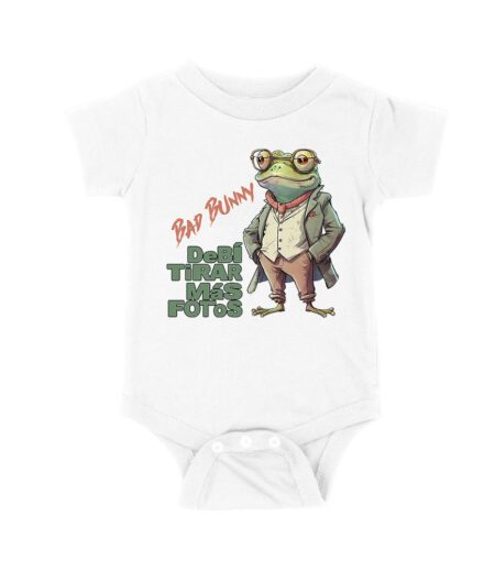 Bad Bunny Inspired Debi Tira M?s Fotos Frog with Frog Graphic T-Shirt, Trendy Design, Comfortable Cotton Tee, Cool Style for Music and Frog Lovers Unisex Baby Jersey
