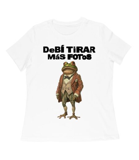 Bad Bunny Inspired Debi Tira M?s Fotos Frog with Frog Graphic T-Shirt, Unique Design, Comfortable Cotton Tee, Fun Style for Music and Frog Fans Women Relaxed
